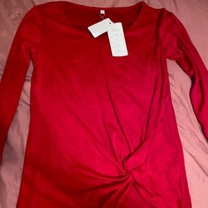 Women’s Long Sleeve Red Blouse